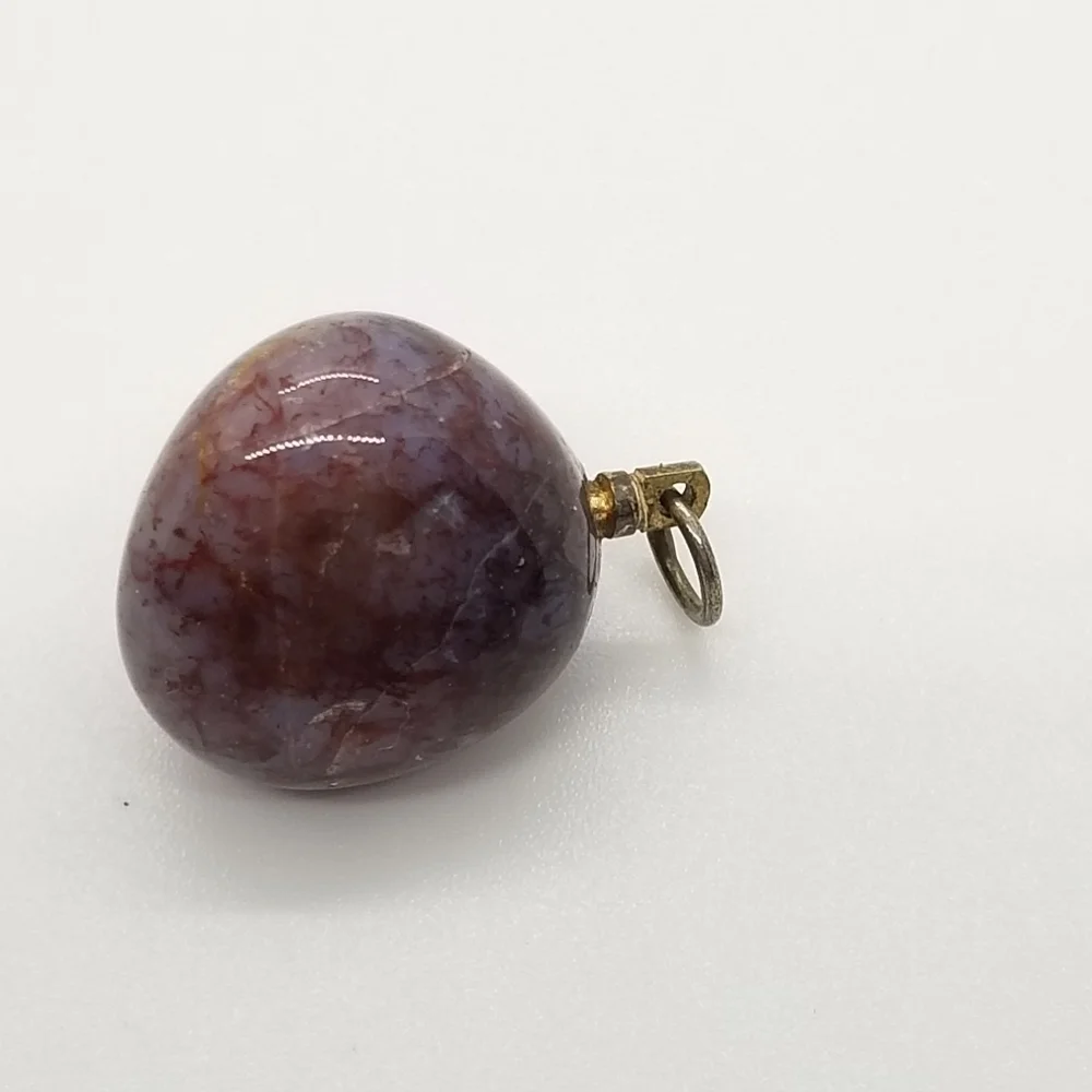 mottled purple stone pendant